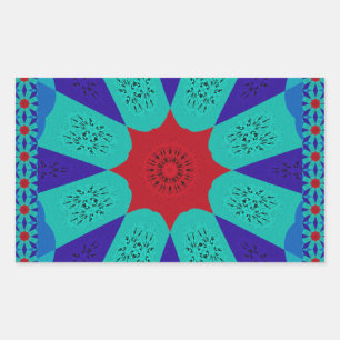 Beautiful Amazing Egyptian Feminine Design Colour Rectangular Sticker