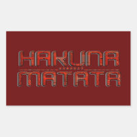 Beautiful Amazing Embossed Red Hakuna Matata Text 