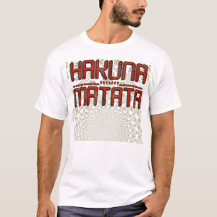 Beautiful Amazing Embossed Red Hakuna Matata Text  T-Shirt