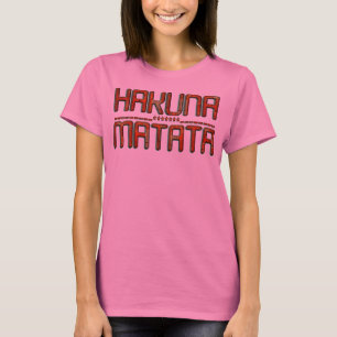 Beautiful Amazing Embossed Red Hakuna Matata Text  T-Shirt