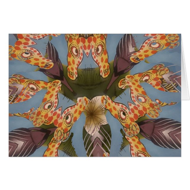 Beautiful amazing Funny African Giraffe pattern de (Front Horizontal)