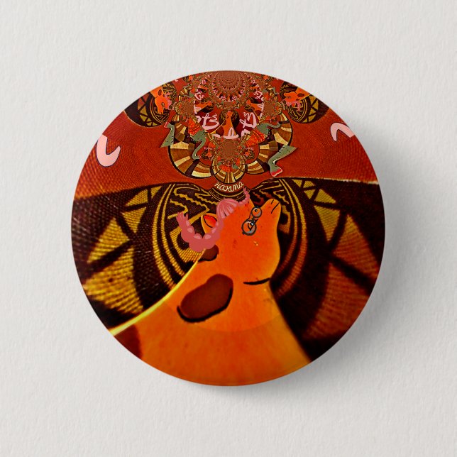 Beautiful Amazing Giraffe  love safari animals  6 Cm Round Badge (Front)