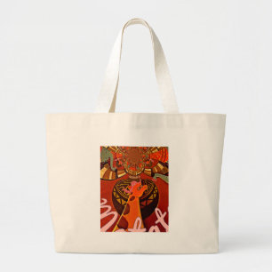 Beautiful Amazing Giraffe  love safari animals  Large Tote Bag
