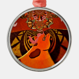 Beautiful Amazing Giraffe love safari animals Metal Tree Decoration