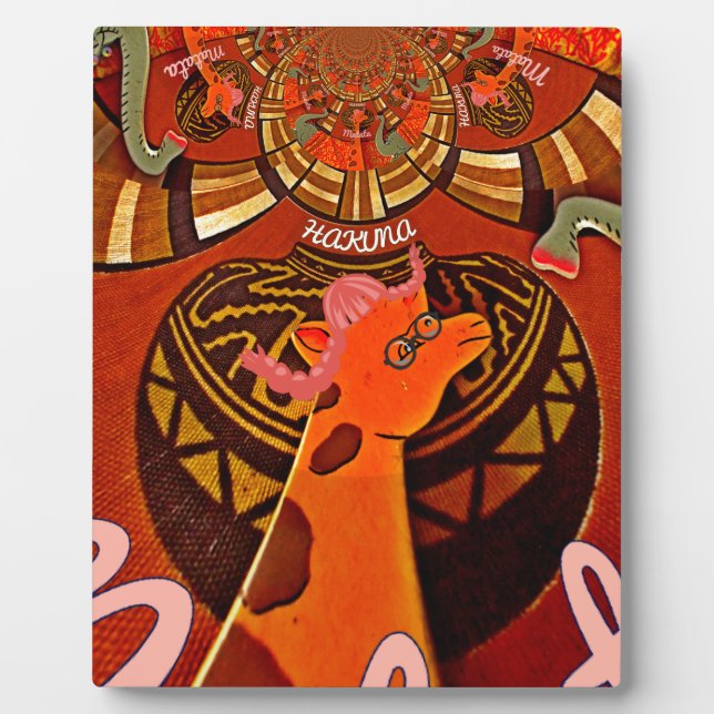 Beautiful Amazing Giraffe  love safari animals  Plaque (Front)