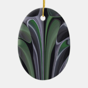 Beautiful Amazing Green Aurora Texture Art Design Ceramic Tree Decoration