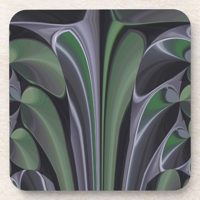 Beautiful Amazing Green Aurora Texture Art Design Coaster (Front)