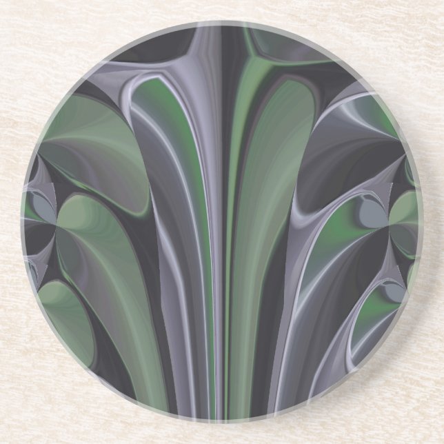 Beautiful Amazing Green Aurora Texture Art Design Coaster (Front)