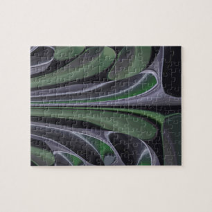 Beautiful Amazing Green Aurora Texture Art Design Jigsaw Puzzle