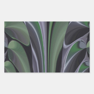 Beautiful Amazing Green Aurora Texture Art Design Rectangular Sticker