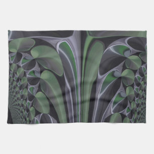 Beautiful Amazing Green Aurora Texture Art Design Tea Towel