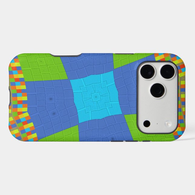 Beautiful Amazing Green Blue Cyan Art Print Design (Back (Horizontal))