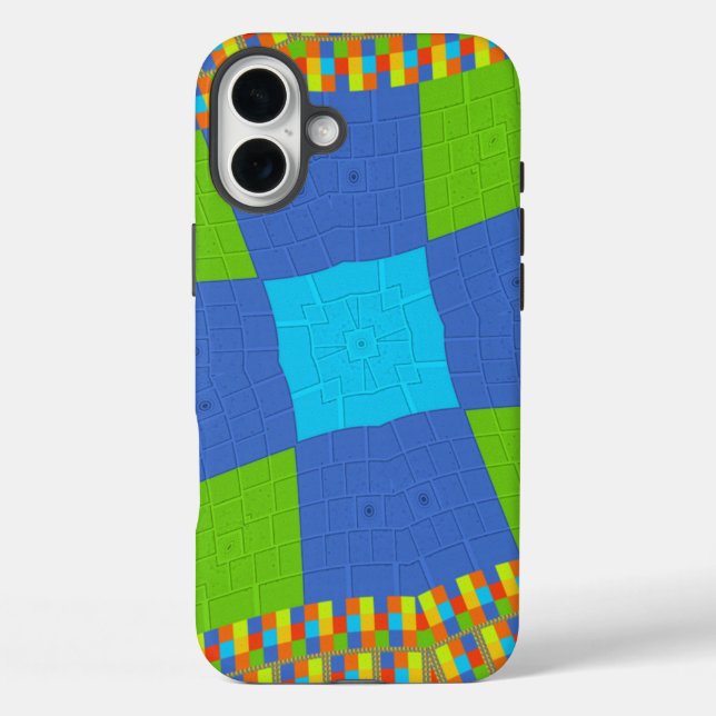 Beautiful Amazing Green Blue Cyan Art Print Design Case-Mate iPhone Case (Back)