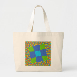 Beautiful Amazing Green Blue Cyan Art Print Design Large Tote Bag