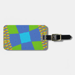 Beautiful Amazing Green Blue Cyan Art Print Design Luggage Tag