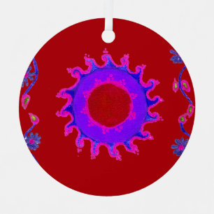 Beautiful amazing India Motif Mendi Art Design Christmas Ornament