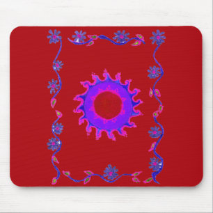 Beautiful amazing India Motif Mendi Art Design Mouse Mat
