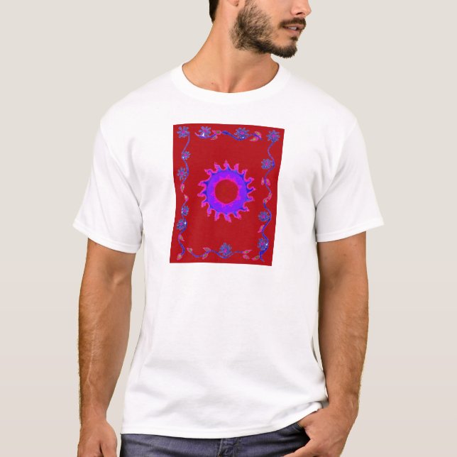 Beautiful amazing India Motif Mendi Art Design T-Shirt (Front)