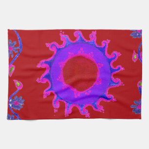 Beautiful amazing India Motif Mendi Art Design Tea Towel