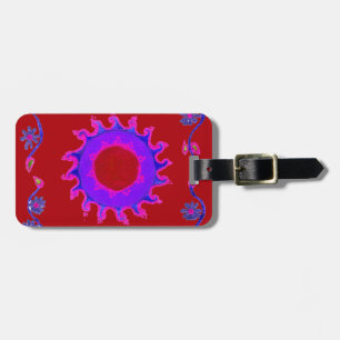Beautiful Amazing Indian Motif Mehndi Maroon Art. Luggage Tag