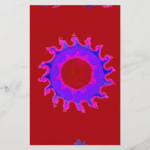Beautiful Amazing Indian Motif Mehndi Maroon Art. Stationery