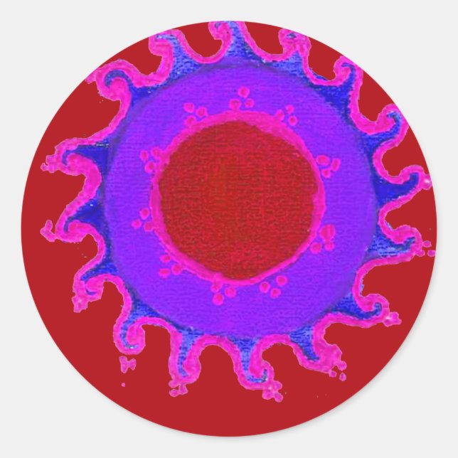 Beautiful Amazing Indian Motif Mehndi Maroon Art.  Sticker (Front)