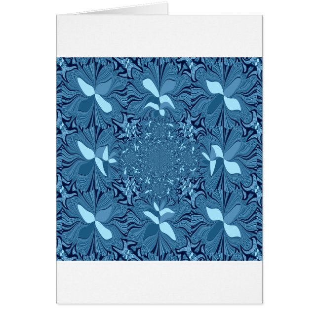 Beautiful Amazing Iridescent Blue Kaleidoscope Art (Front)