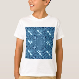 Beautiful Amazing Iridescent Blue Kaleidoscope Art T-Shirt