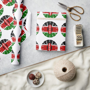 Beautiful amazing Jambo Kenya Flag Wrapping Paper