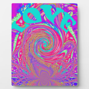Beautiful Amazing Love Whirl Text Art Print Design Plaque