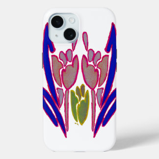 Beautiful Amazing Lovely Blue & Purple Red Rose iPhone 15 Case