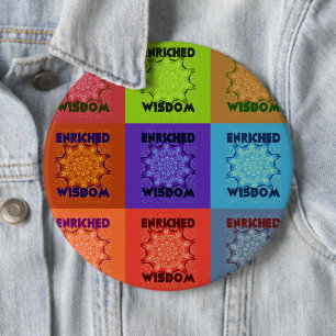 Beautiful Amazing  Lovely Pop Art Print: Enriched  6 Cm Round Badge