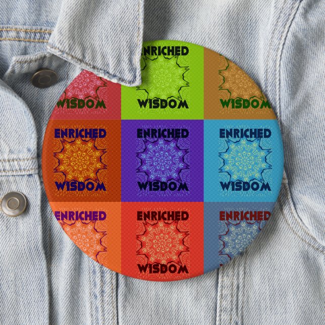 Beautiful Amazing  Lovely Pop Art Print: Enriched  6 Cm Round Badge (In Situ)