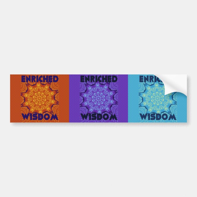 Beautiful Amazing  Lovely Pop Art Print: Enriched  Bumper Sticker (Front)