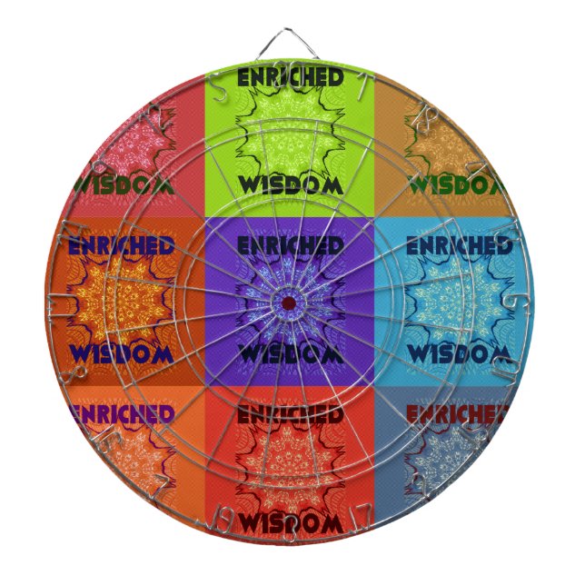 Beautiful Amazing  Lovely Pop Art Print: Enriched  Dartboard (Front)