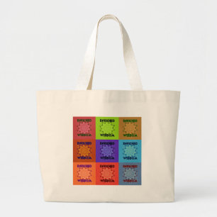 Beautiful Amazing  Lovely Pop Art Print: Enriched  Large Tote Bag