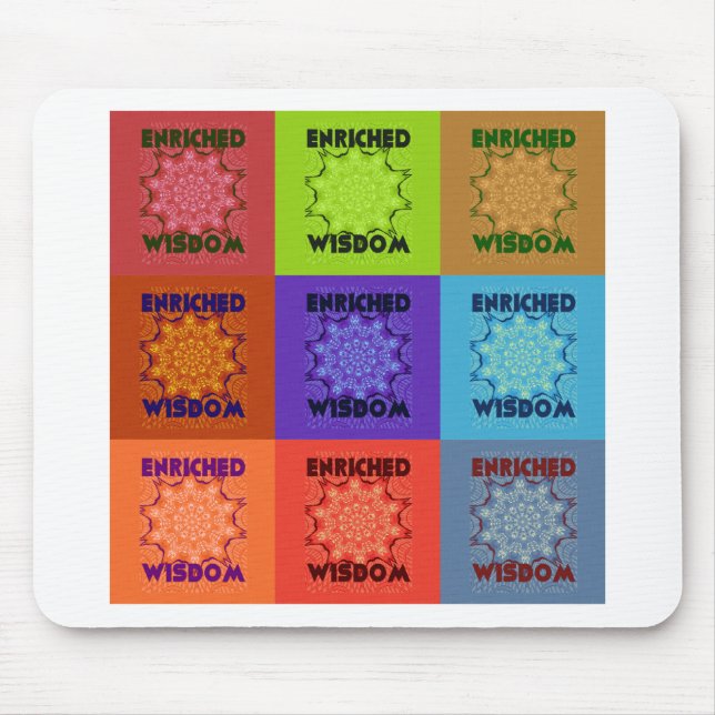 Beautiful Amazing  Lovely Pop Art Print: Enriched  Mouse Mat (Front)