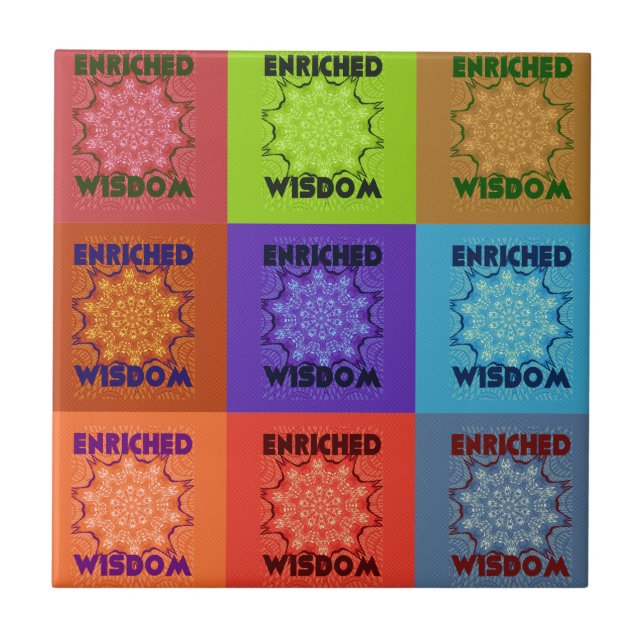 Beautiful Amazing  Lovely Pop Art Print: Enriched  Tile (Front)