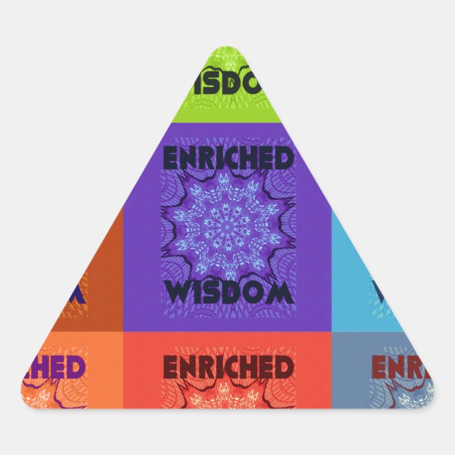 Beautiful Amazing  Lovely Pop Art Print: Enriched  Triangle Sticker (Front)