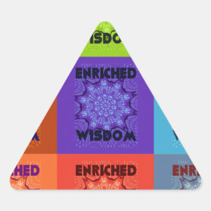 Beautiful Amazing  Lovely Pop Art Print: Enriched  Triangle Sticker