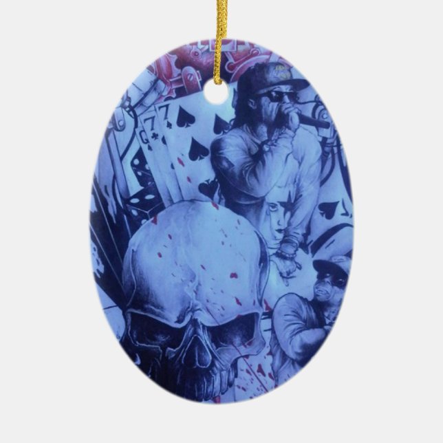 Beautiful amazing online Skeezers artistic product Ceramic Tree Decoration (Front)