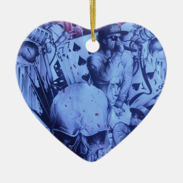 Beautiful amazing online Skeezers artistic product Ceramic Tree Decoration (Front)