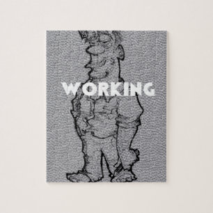 Beautiful Amazing  Pencil Sketch: Working Overtime Jigsaw Puzzle