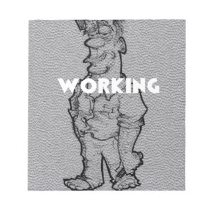 Beautiful Amazing  Pencil Sketch: Working Overtime Notepad