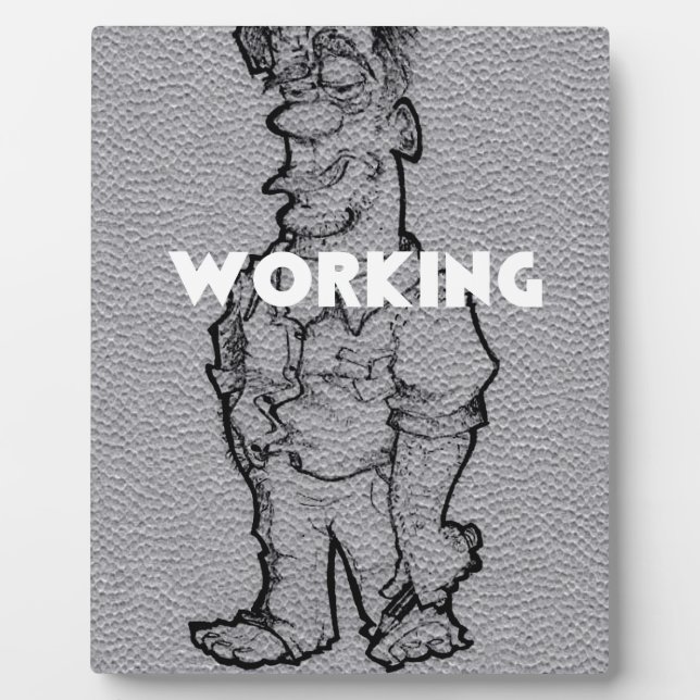Beautiful Amazing  Pencil Sketch: Working Overtime Plaque (Front)