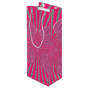 Beautiful Amazing Pink Spades abstract art Design Wine Gift Bag
