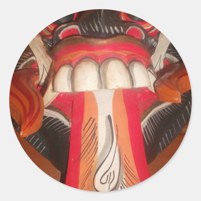 Beautiful Amazing Playful Tongue: A Touch of Humou Classic Round Sticker (Front)