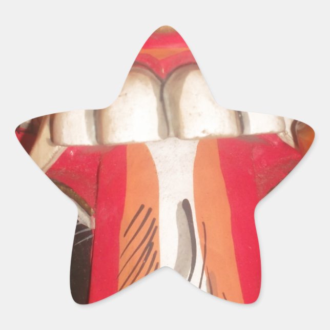 Beautiful Amazing Playful Tongue: A Touch of Humou Star Sticker (Front)