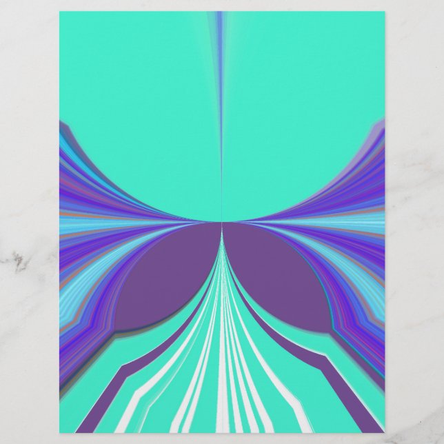 Beautiful amazing Purple Cyan motif Pattern Design (Front)