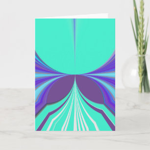 Beautiful amazing Purple Cyan motif Pattern Design Card